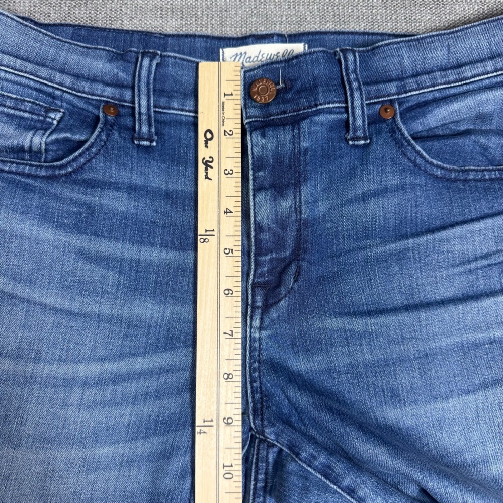 Madewell‎ Skinny Skinny Jeans Distressed Raw Hem Medium Wash Size 31 - Picture 7 of 10